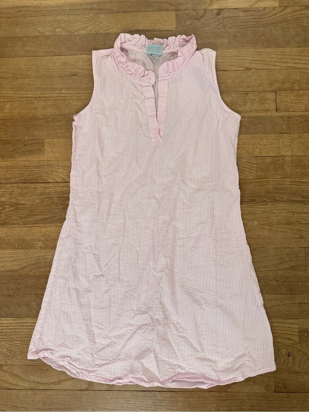 Haley and the Hound Women's Pink White Striped Mini Dress - Size M
b87